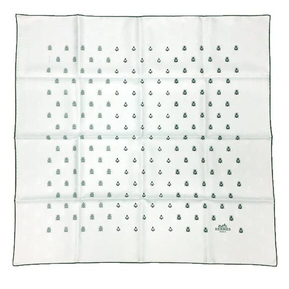 HERMES Blue Silk Scarf - Picture 1 of 3